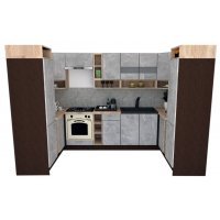 Bucatarie de Colt COSSY NEW 170-320-170, Wenge / Decor 4298
